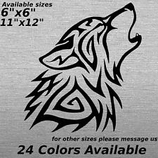 Tribal Wolf Lobo decal sticker Ford F-150 husky dog graphics back window truck picture