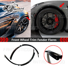 For Corvette C7 2014-19 Pair Gloss Black Front Wheel Trim Fender Flare Extension picture