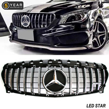 For Mercedes Benz CLA250 W117 2013-2018 GT R Style Chrome Grille W/Led Emblem picture