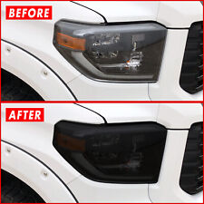 FOR 14-21 Toyota Tundra Headlight SMOKE Precut Vinyl Tint Overlays picture