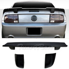 For 05-09 Ford Mustang Unpainted Black 3 Pcs Rear Wing Spoiler R Style Trunk Lip picture