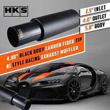 HKS HI-POWER UNIVERSAL SINGLE EXHAUST MUFFLER Inlet 2.5Outlet 4.0Inches picture