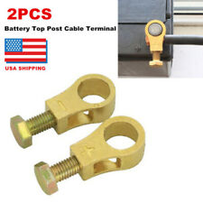 Pair Pure Brass Heavy Duty Car Battery Top Post Cable Terminals Wire Connectors picture
