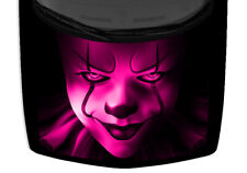 Scary Pink Black Evil Clown Grin Car Truck Vinyl Hood Wrap Decal Graphic 58x65 picture