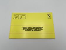 FERRARI F40 WARRANTY CARD AND OWNERS SERVICE BOOK | POUCH BOOK #520A/88 | BLANK picture