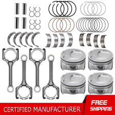 4 x Piston & Rings Connecting Rod kit For 2014-2018 Kia Soul Forte Koup 2.0L picture