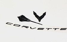 3PCS Kit Rear Stingray Corvette Emblems blackout Fit 2020+ Chevrolet C8 Corvette picture