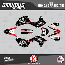 Graphics Kit for Honda CRF250 (2018-2021) CRF450 (2017-20) Ominous - RED-SHIFT picture