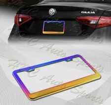 50 x Neo Chrome Stainless Car License Plate Frame Cover Front Or Rear US Size picture
