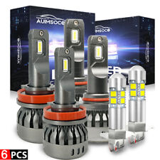 Para For 1990-1996 Nissan 300ZX  LED faro+ luces antiniebla Luz blanca 6 kits picture