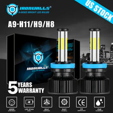 6-sides H11/H9/H8 LED Headlight High/ Low Beam Bulbs Super Bright 6500K 420000LM picture