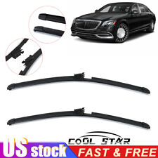 Fit For 15-20 Mercedes S450 S550 S550e S560 Windshield Wiper Blade Set w/Heated picture