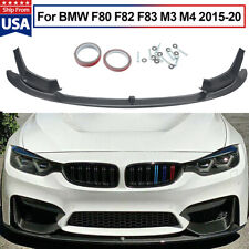 Front Bumper Lip Splitter Carbon Look ABS For 2015-2020 BMW M3 F80 M4 F82 F83 picture