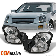 Fits 03-07 Cadillac CTS Headlights Headlamps Pair Set Halogen Type 2003-2007 picture