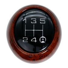5SPEED Universal Wooden Look Racing Manual Gear Shift Knob Shifter Lever Head picture