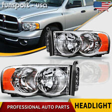 Chrome Headlights for 2002-2005 Dodge Ram 1500 2500 3500 Headlamps Left+Right picture