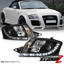1999-2006 Audi TT Coupe Convertible Quattro Black LED DRL Projector Headlights picture