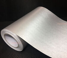 Silver Flexible Car Matte Brushed 3D Metal Entire Auto Vinyl Wrap Sticker ABUS picture