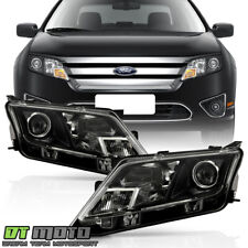 2010 2011 2012 Ford Fusion Black Projector Headlights Headlamps Pair Left+Right picture