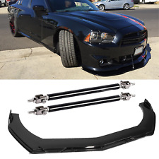 Front Bumper Lip Splitter Spoiler Body Kit Gloss Black For Dodge Charger RT SRT picture