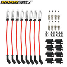 8 Pack Square Ignition Coil & Spark Plug Wire Fit For GMC Chevy 4.8L 5.3L 6.0L  picture