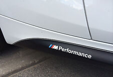 2x BMW M Performance side skirt White decal sticker logo F20 F30 E60 F10 E90 E46 picture