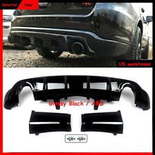 Rear Bumper Diffuser Dual Exhaust Gloss Black Fits 2011-24 Dodge Durango R/T SRT picture
