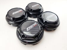 Center Caps Black Cover Alloy wheels Size Inside 70mm. For Cosmis Racing Car 4pc picture