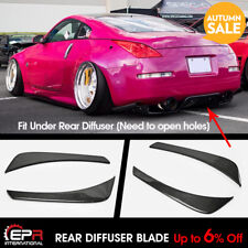 For 03-08 Z33 350z Infiniti G35 Coupe Carbon JDM Style Rear Diffuser Blade Fin  picture