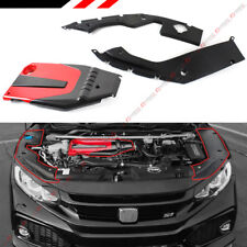FOR 16-2021 HONDA CIVIC JDM RED BLK TYPE-R STYLE ENGINE COVER + SIDE PANEL COVER picture