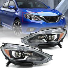 For 2016-19 Nissan Sentra Headlight LED Black Housing Clear Right&Left Side picture