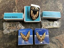 NOS Black 1987-90 Firebird Trans Am GTA emblem complete set genuine GM RARE picture