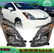 Fits 2006-2009 Toyota Prius Black Halogen Headlight Driver&Passenger Headlamp picture