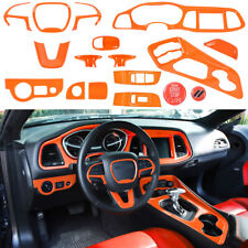 20X Orange Full Set Interior Decoration Cover Trim Kit for Dodge Challenger 15+ picture