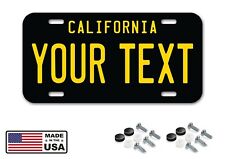Custom Classic California State Black Yellow FLAT Aluminum Novelty License Plate picture
