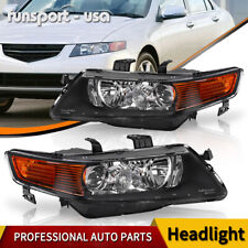 Black Projector Headlights for 2004-2008 Acura TSX Headlamp Assembly Left +Right picture