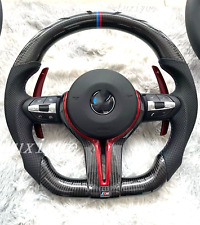 REAL Carbon Fiber Steering Wheel + COVER For BMW M1 M2 M3 M4 M5 M6 X5 F30 2015+ picture