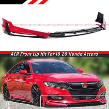 For 18-2020 Honda Accord ACR Style San Marino Red Front Bumper Lip Splitter Kit picture