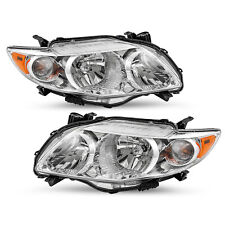For 2009-2010 Toyota Corolla Chrome Headlights Assembly Headlamps 09-10 Pair picture