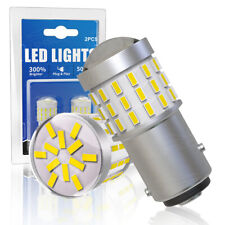 2x 1157 LED Turn Signal Brake Reverse Parking Light Bulb White CANBUS 6000K Lamp picture