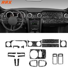16Pcs Forged Carbon Fiber Interior Dashboard Cover Set For Ford Mustang 2005-09 picture