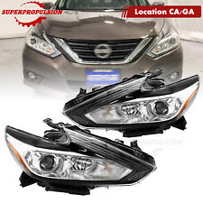 Fit For 2016 2017 2018 Nissan Altima Halogen Headlight Chrome Housing  LH&RH picture