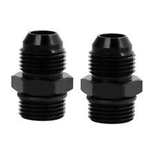 LokoCar Male Adapter Fitting AN8 8AN to AN8 8AN ORB O-ring Black Pack of 2 picture