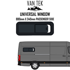 Universal Passenger Side Sliding BUNK window 880mm x 340mm  Van Tek Glass picture