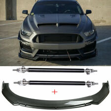 For Ford Mustang GT GT350 Front Bumper Lip Splitter Carbon Fiber + Strut Rods picture