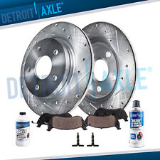 Rear Drilled Brake Rotors + Brake Pads for 1998 - 2002 Mercedes-Benz E430 E320 picture