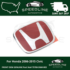 Honda 2003-2021 CIVIC ACCORD 4DR Sedan JDM RED H Type R Front Emblem Badge Logo picture