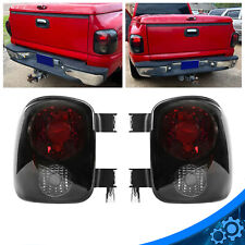 Pair Smoked Tail Lights Lamps For 99-04 Chevy Silverado/GMC Sierra Stepside picture
