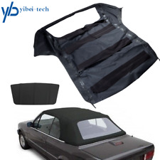 For 1986-93 BMW 3-Series E30 Convertible Soft Top Black Twill w/ Plastic Window picture
