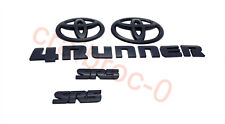 Overlay  New 2014-2024 Toyota 4Runner SR5 Matte Black Out Emblem Kit 5 pcs OEM picture
